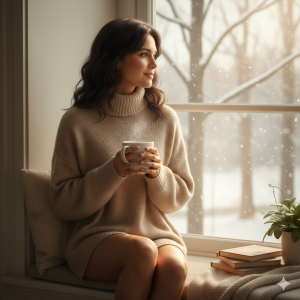 Cozy Knit Sweater in Beige